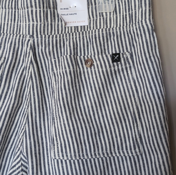 NWT Denver Hayes Linen Blend Striped Shorts - Picture 7 of 12